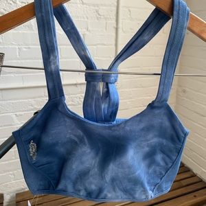 Blue tie dye Free People Sports Bra